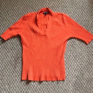 Orange V Cut Top